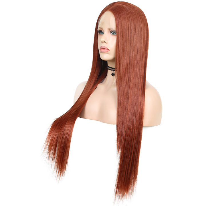 13 x 2 Lace Front Wig - Long Auburn Straight Hair