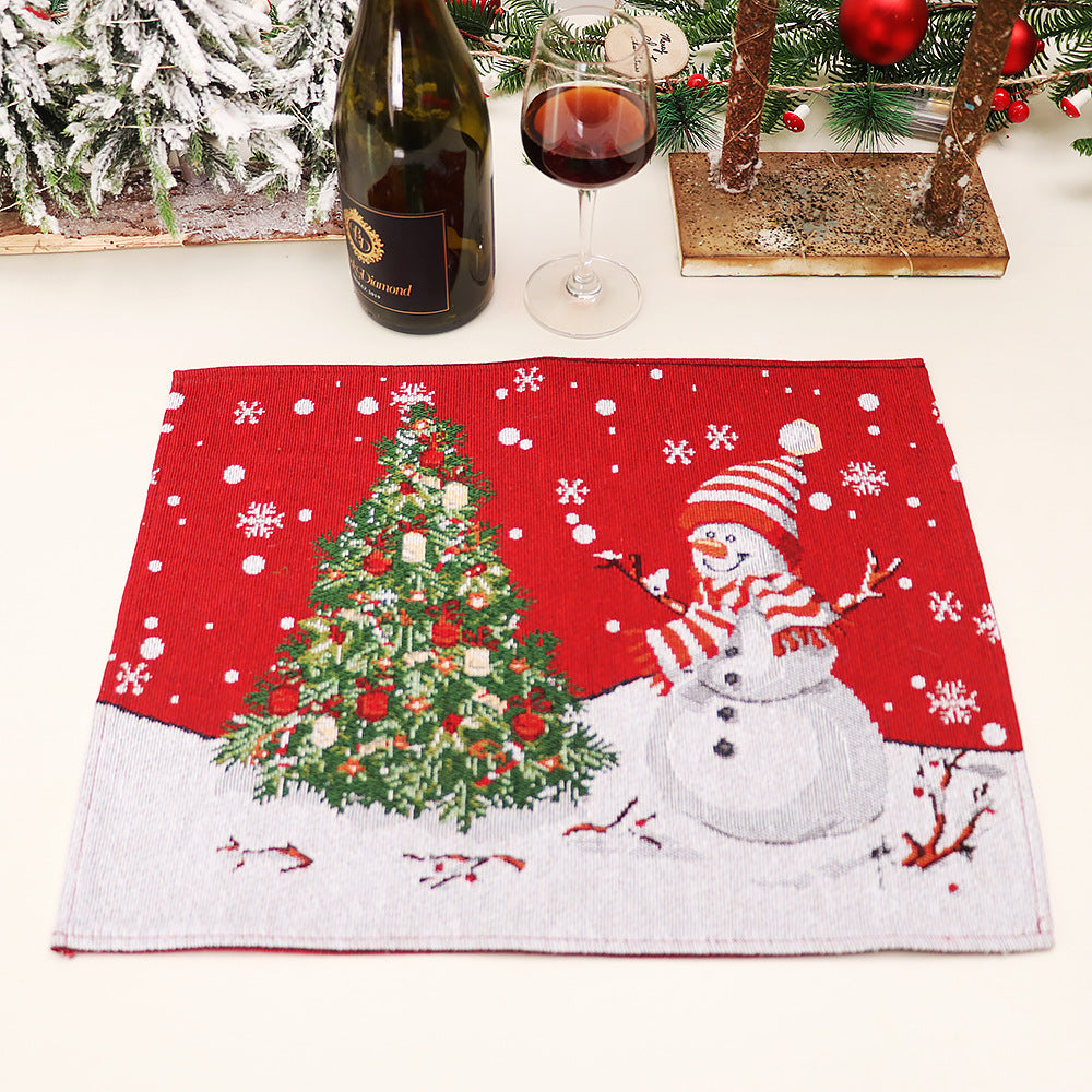Knitted Christmas Placemat for Festive Table Decor