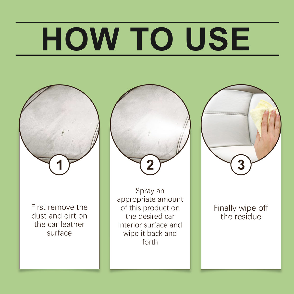Car Leather Restorer Spray for Shine, Softness & Care