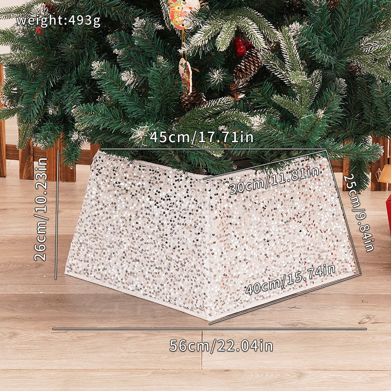 Sequin Christmas Tree Skirt for a Festive Tree Base