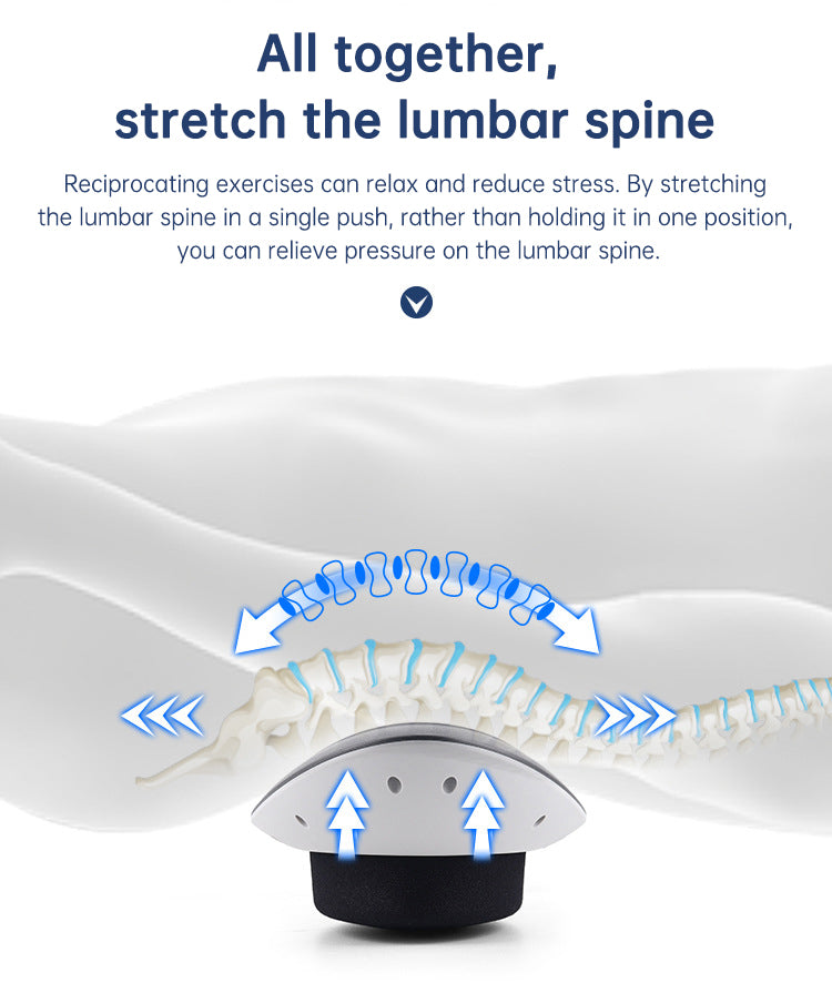 Lumbar Traction Massager — 10cm Stretch & Heat for Back Pain
