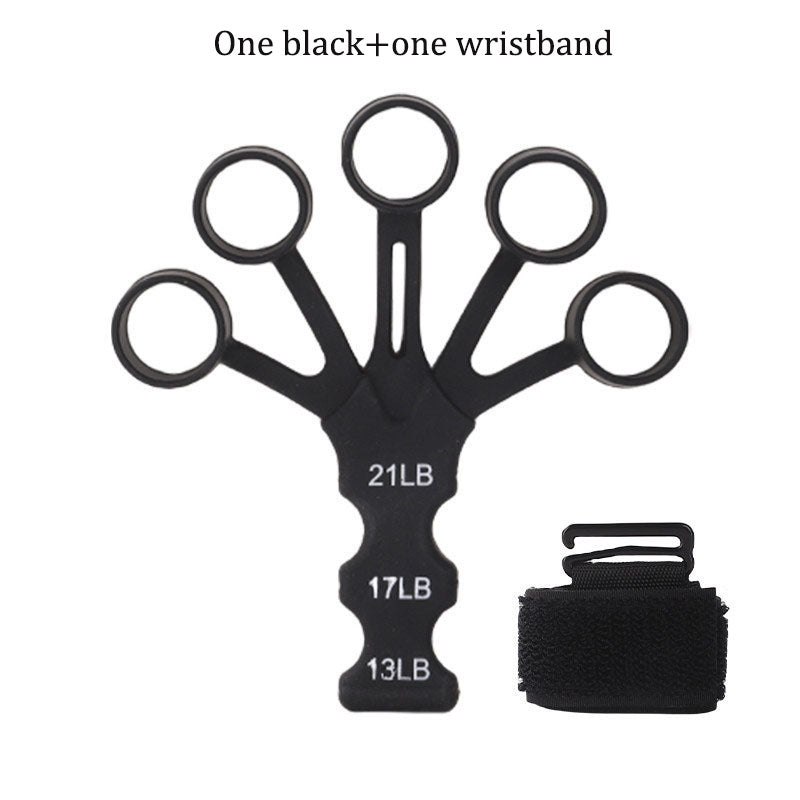 5‑Finger Silicone Grip Trainer — Adjustable Finger Strength