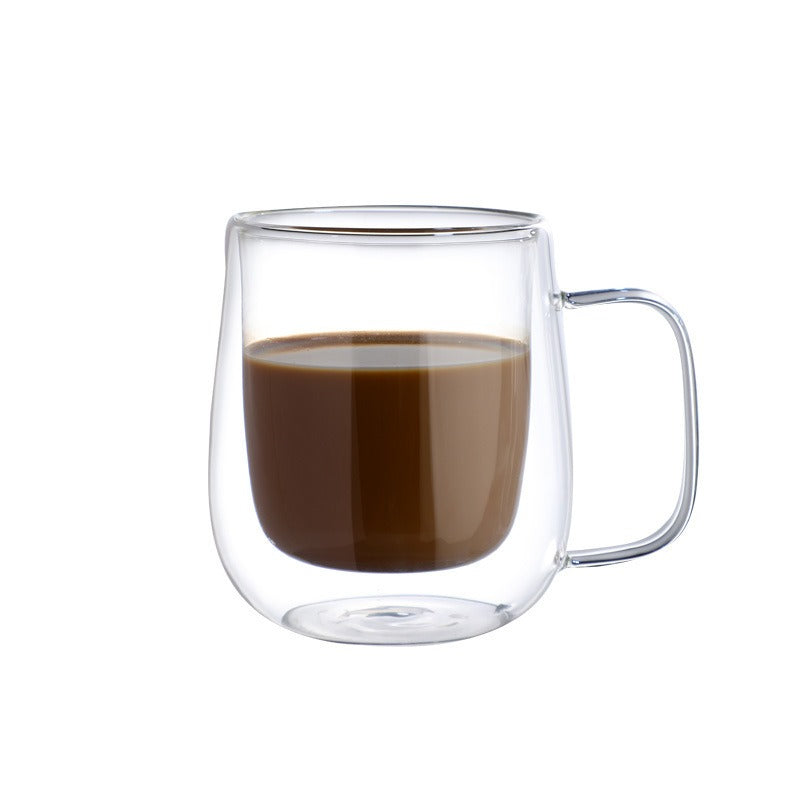 Double Wall Glass Mug With Borosilicate Insulation