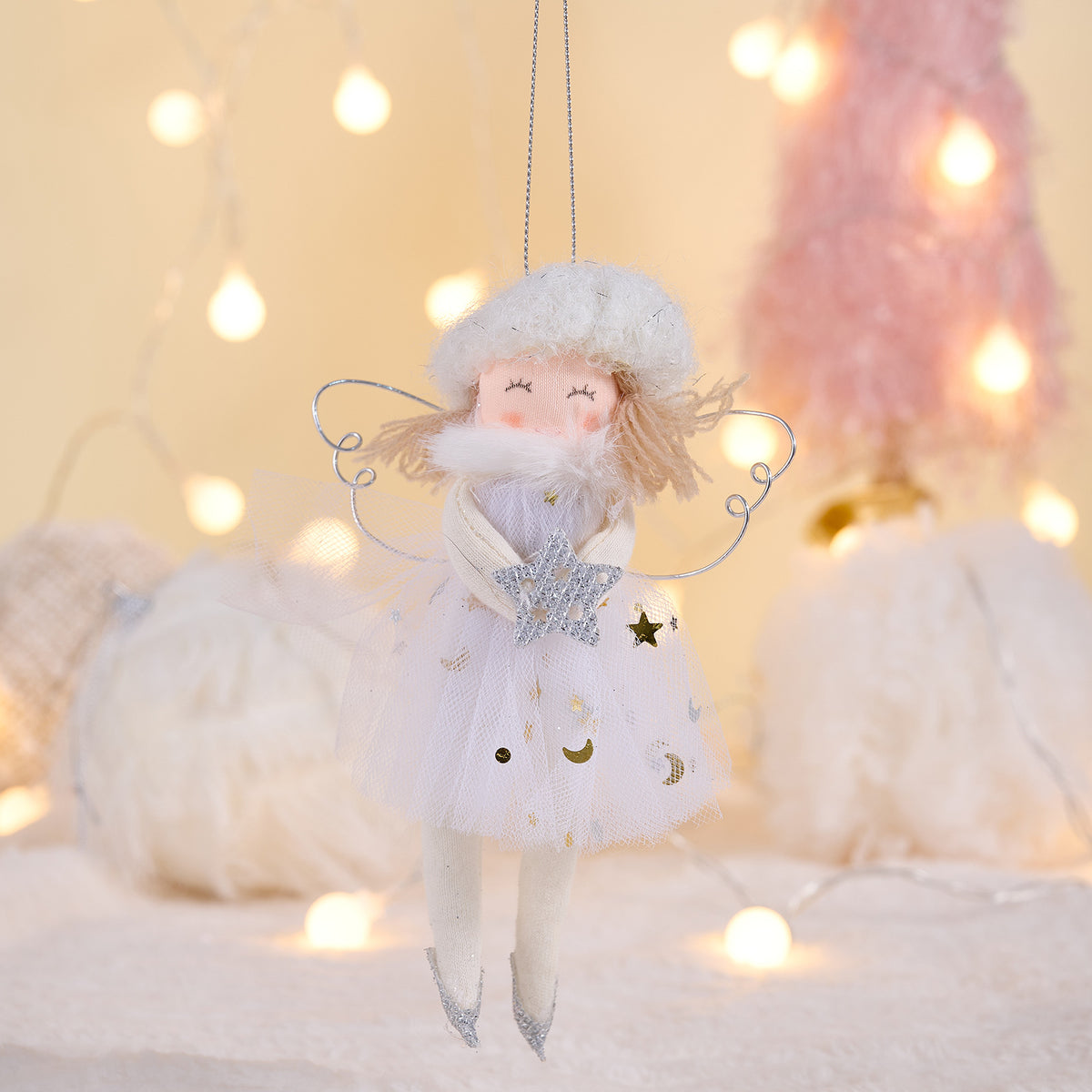Christmas Angel Ornament — Soft Pastel Tree Charm