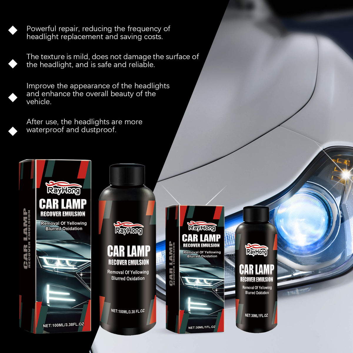 Car Headlight Polish for Clearer, Brighter Lenses