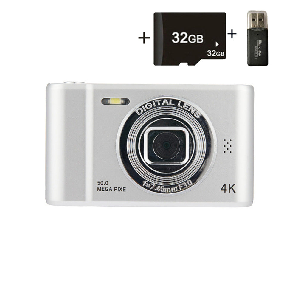 Retro Digital Camera: Pocket 4K Compact for Students