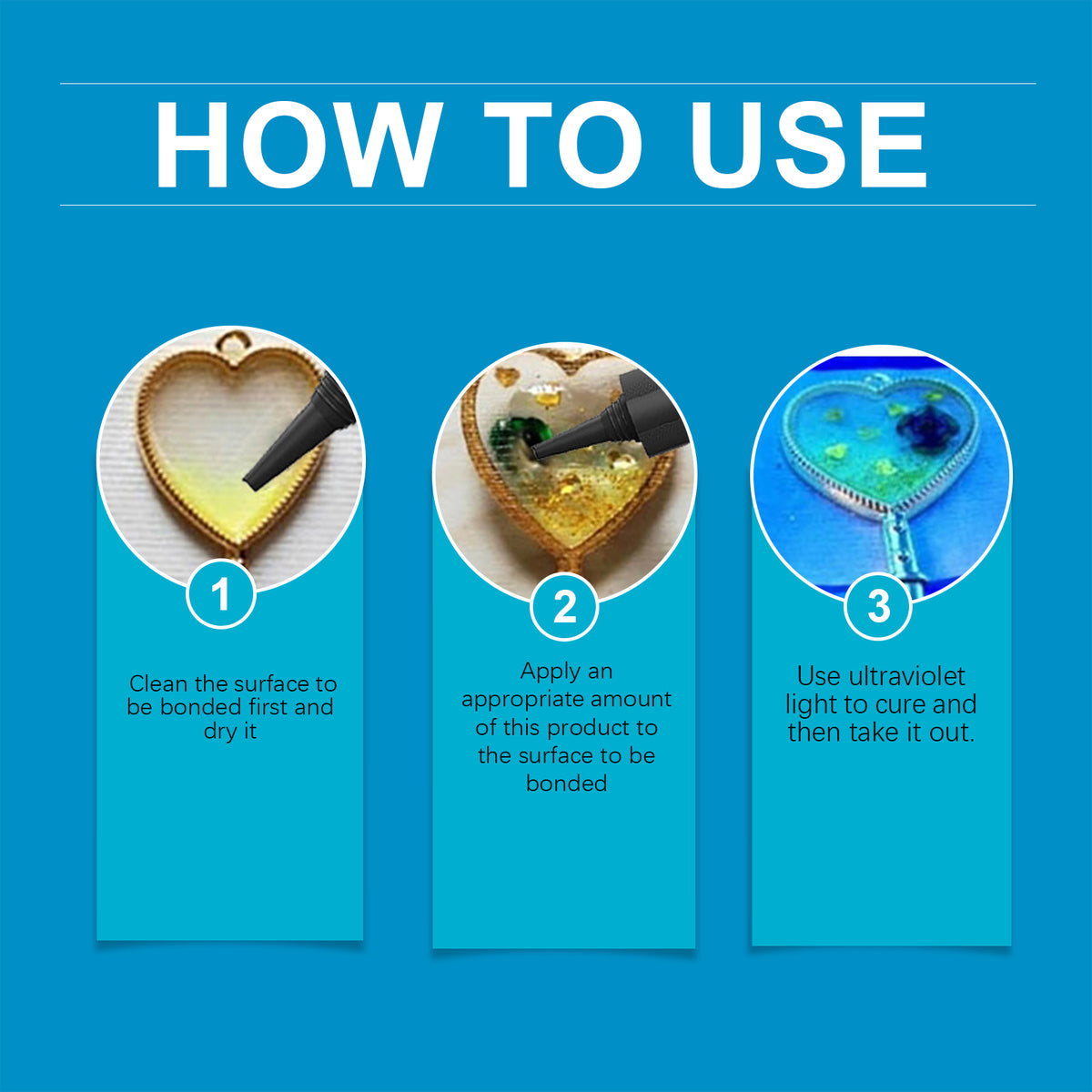 UV Resin Glue for Clear, Fast-Curing DIY Craft Jewelry