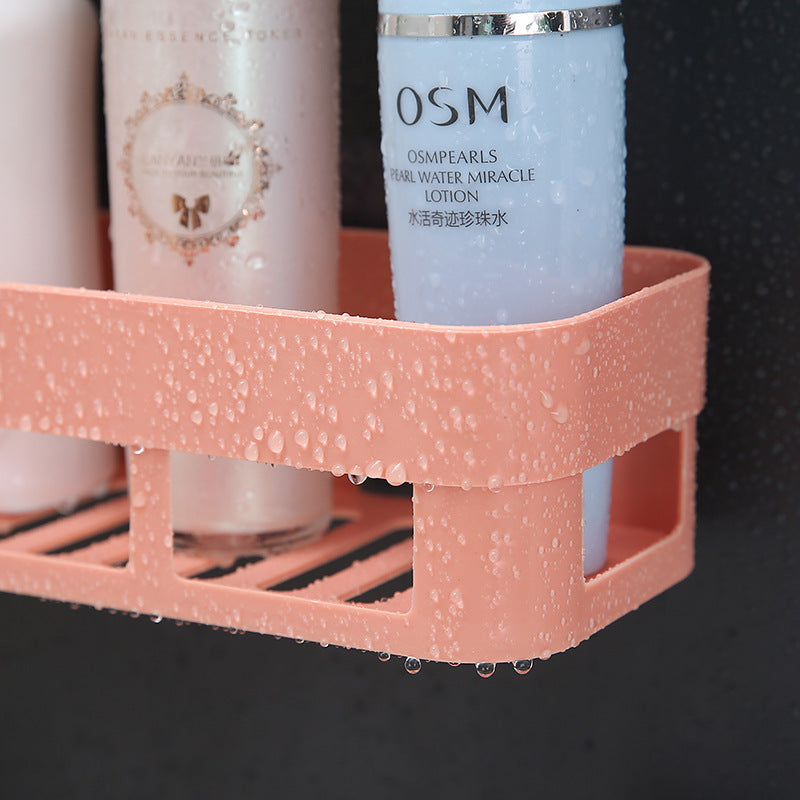 No-Drill Wall-Mounted Shower Caddy with Suction Cups
