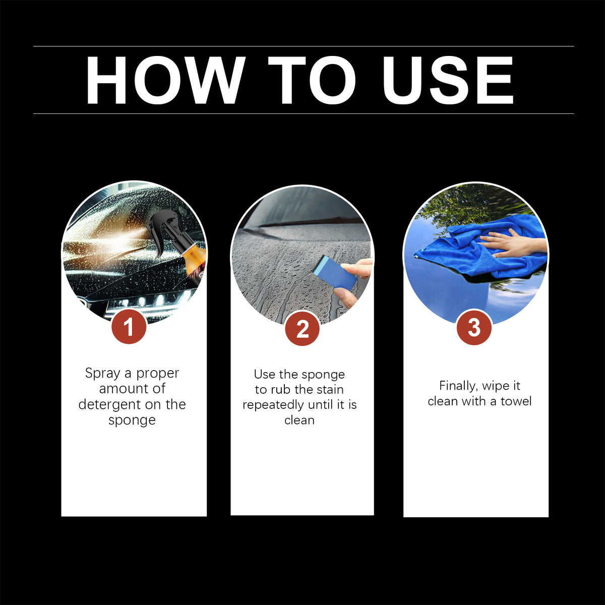 Car Water Stain Cleaner for Gaps, Doors & Interior Trim