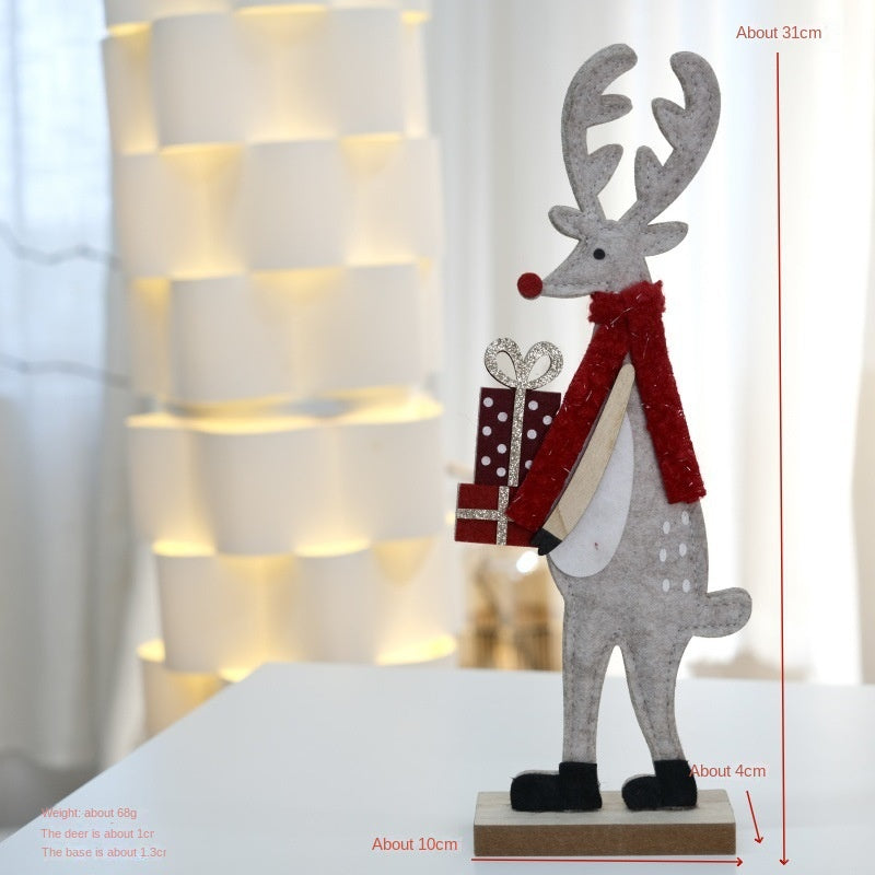 Wooden Felt Deer Trio – Christmas Window Display Decor