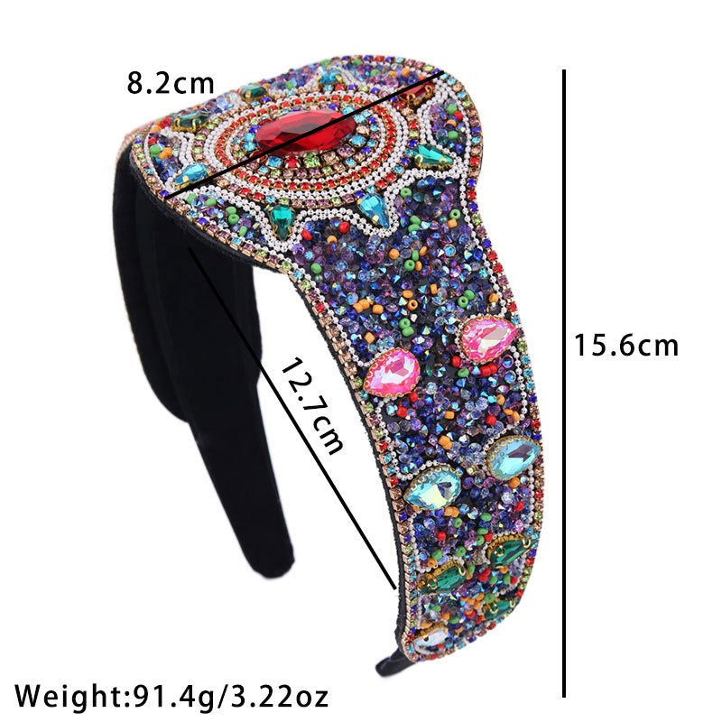 Baroque Jeweled Hair Hoop for Glamorous Occasion Style