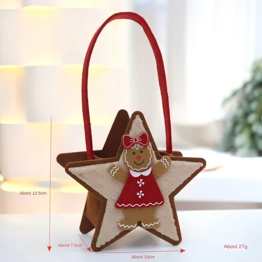 Felt Christmas Gift Bags Set of 3, Reusable Decor