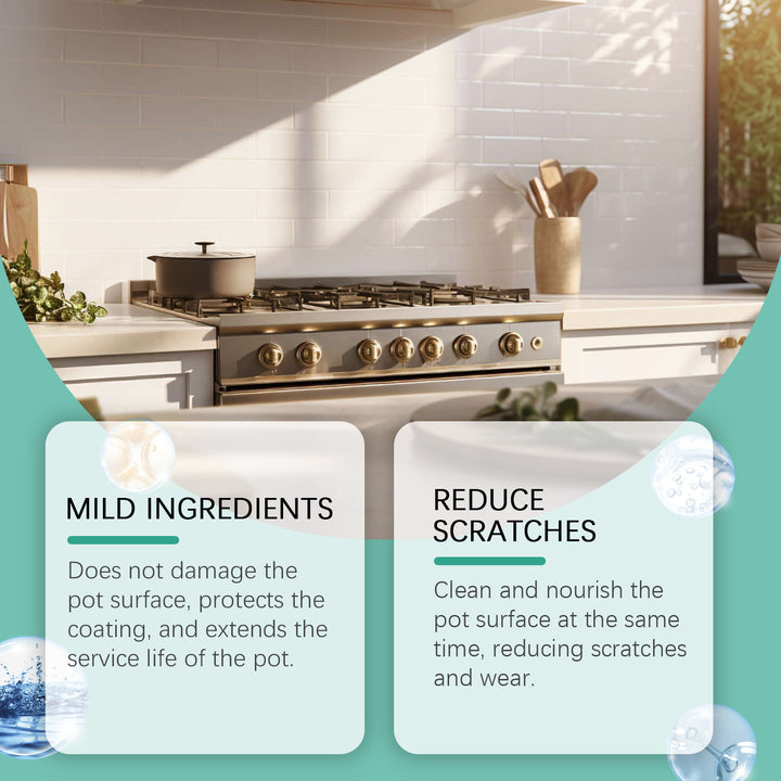 Kitchen Grease Cleaner for Shiny, Protected Pan Bottoms