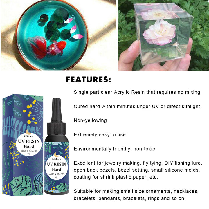UV Resin Glue 100g for Clear, Quick-Curing Crafts