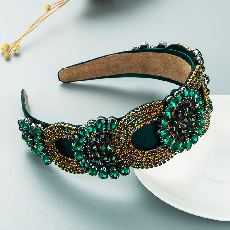 Baroque Headband: Jeweled Retro Glamour Hair Accessory
