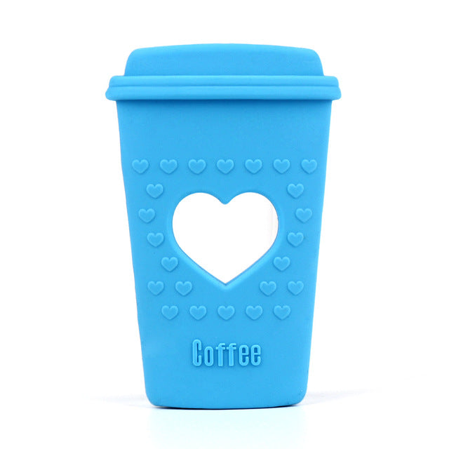 Silicone Coffee Cup Teether for Gentle Gum Relief