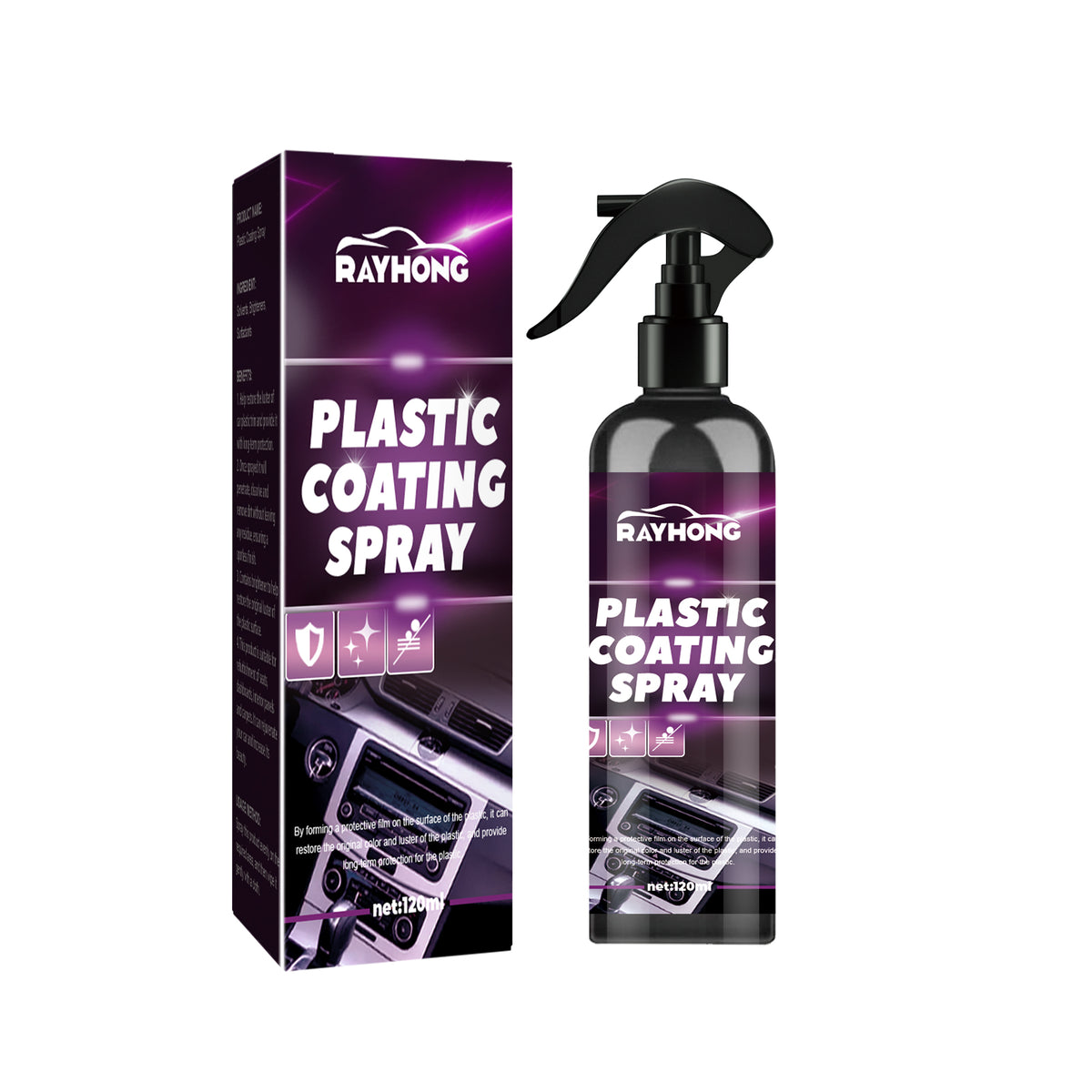 Automotive Plastic Spray for Dashboard Luster Care