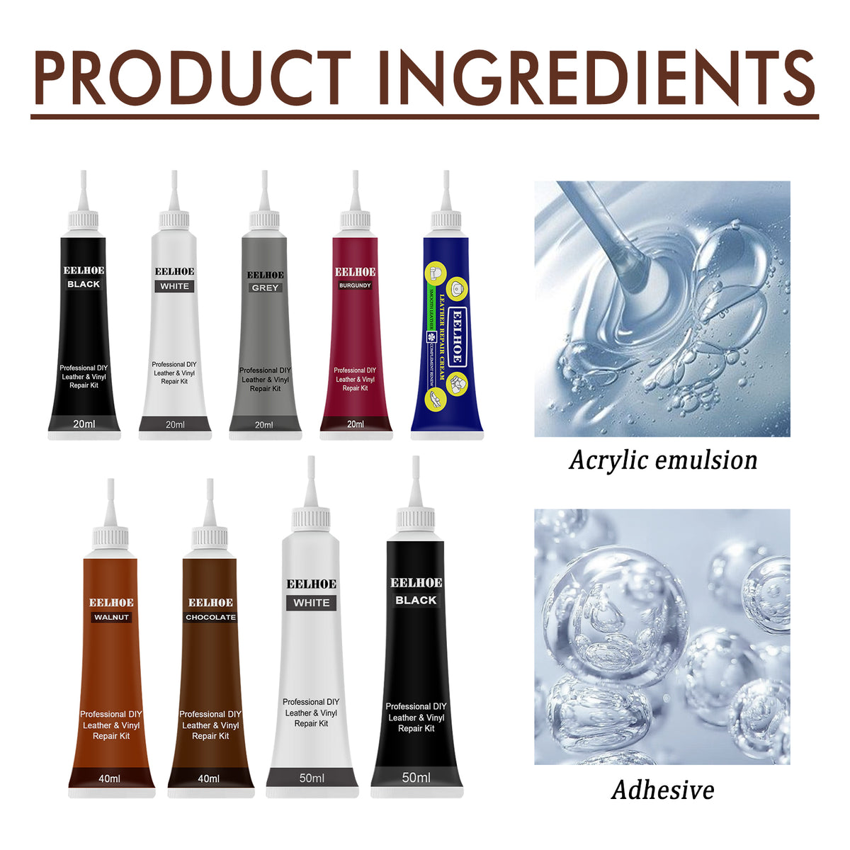 Grey Leather Touch-Up Cream for Worn Furniture & Cars