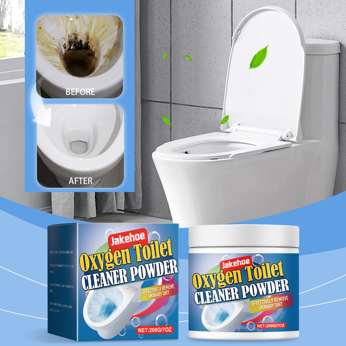 Oxygen Toilet Cleaner Powder for Urinary Stain Removal
