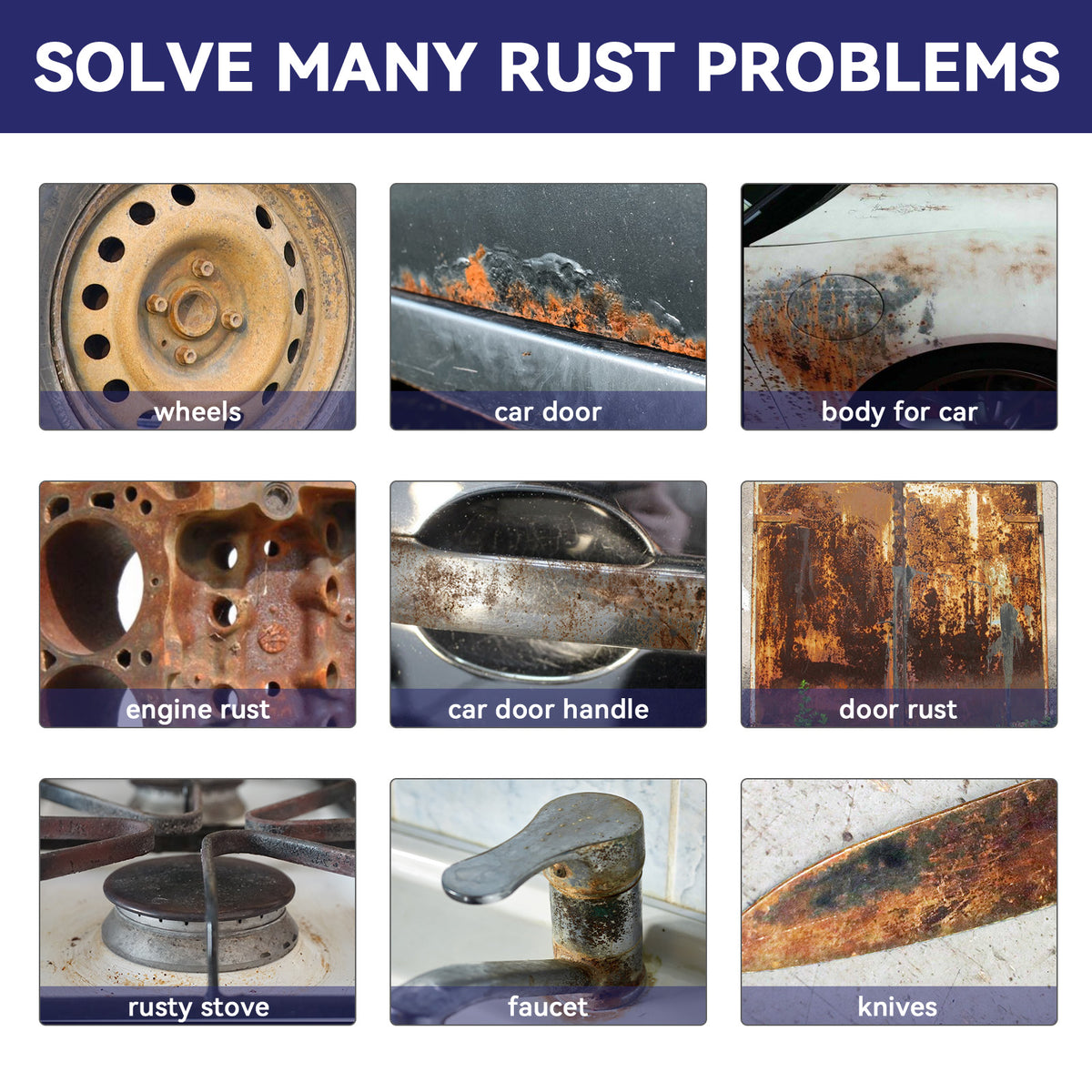 Anti-Rust Lubricant for Car Wheels and Metal Parts
