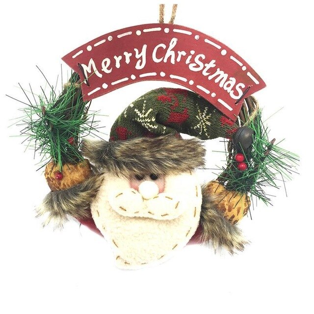 Christmas Character Wreath Door Hanging Holiday Decor