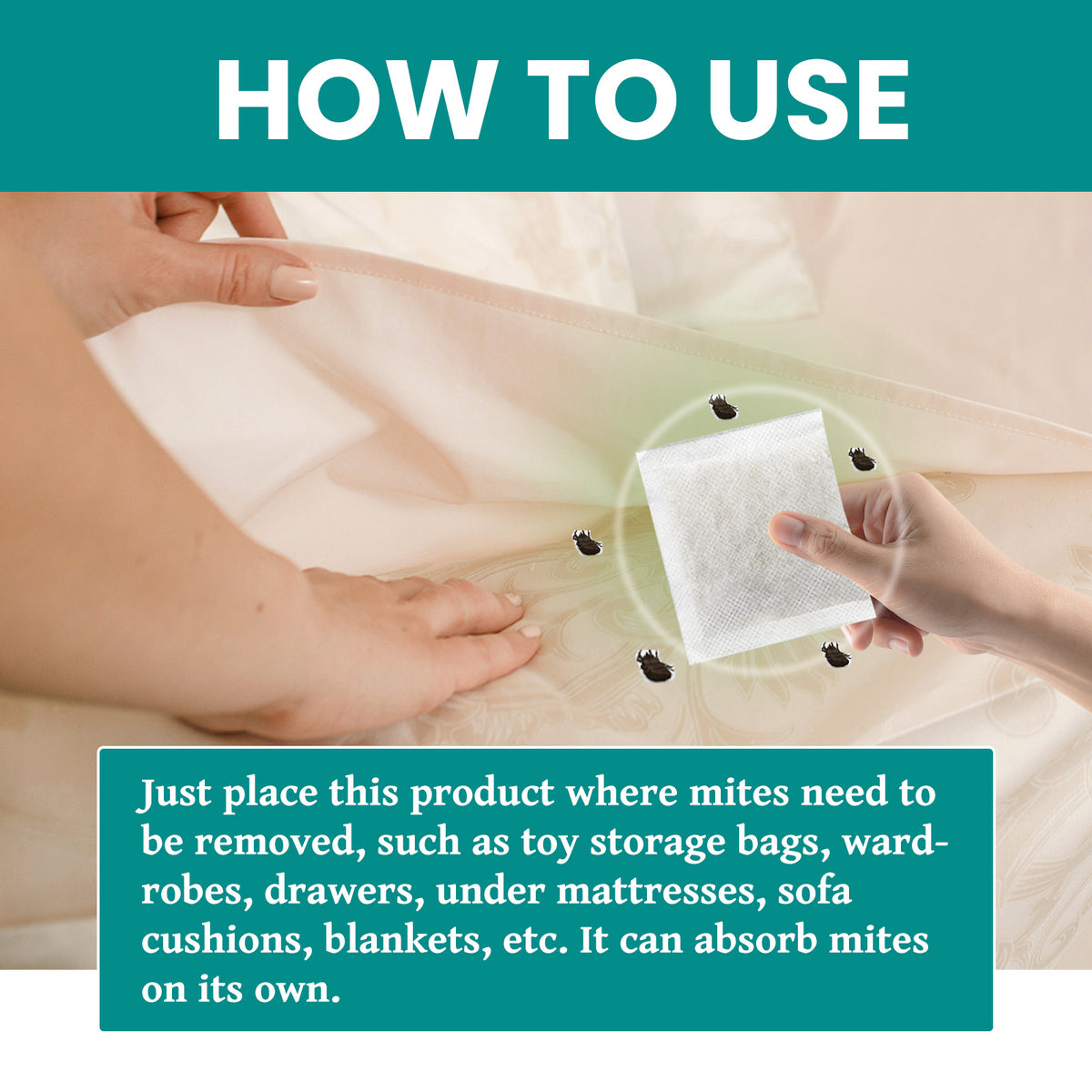 Mite Control Sachets for Bedding & Travel Protection