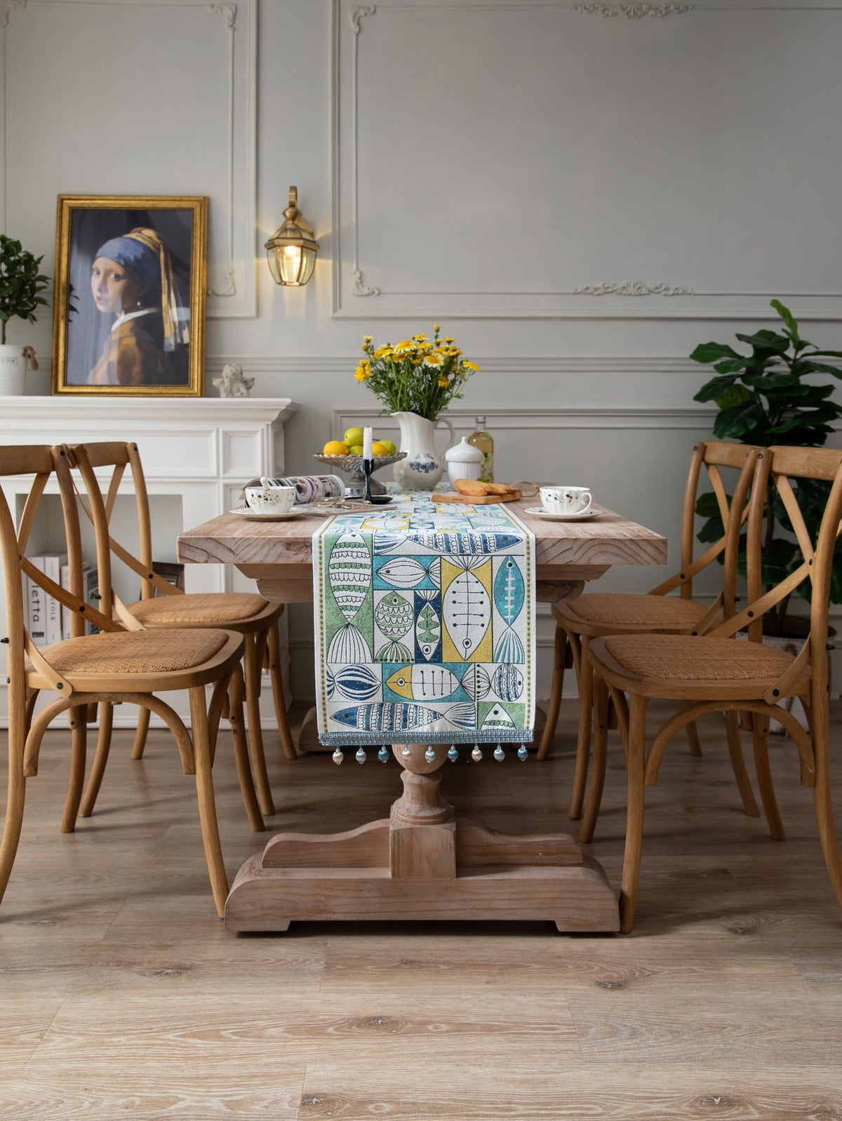 Jacquard Table Runner for Warm Seasonal Dining Style