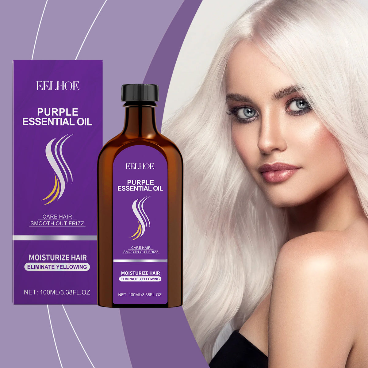 Purple Hair Oil for Blonde Hair Moisture and Frizz