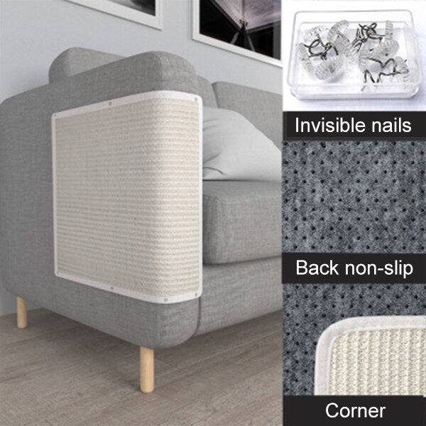 Cat Scratching Mat: Sofa Protection With Sisal Pad