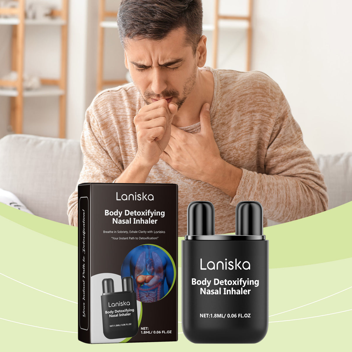 Dual-Port Nasal Inhaler for Portable Calm and Focus