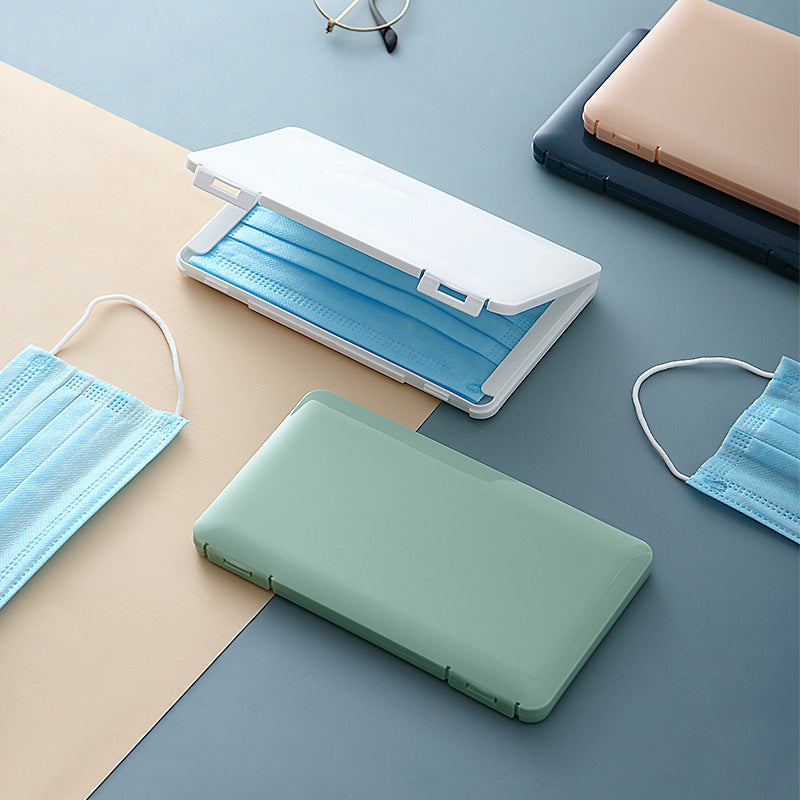 Disposable Mask Storage Box: Slim Portable Mask Case
