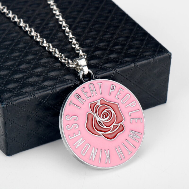 Treat People With Kindness Keychain Necklace Gift for Fans