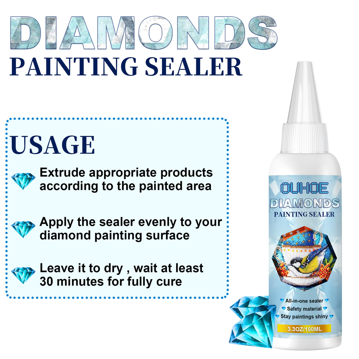 Diamond Painting Sealer for Shiny, Secure Artwork