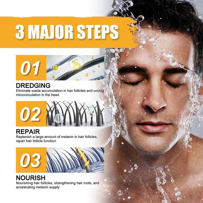 Men's Grey Coverage Bar Shampoo for Darker-Looking Hair