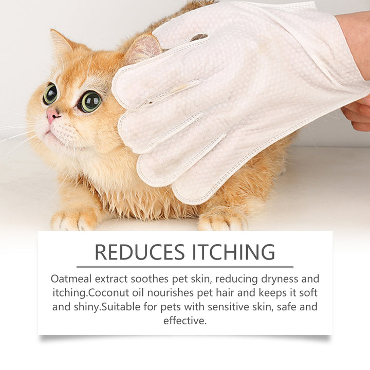 Pet Glove Wipes for Gentle Rinse-Free Daily Cleaning