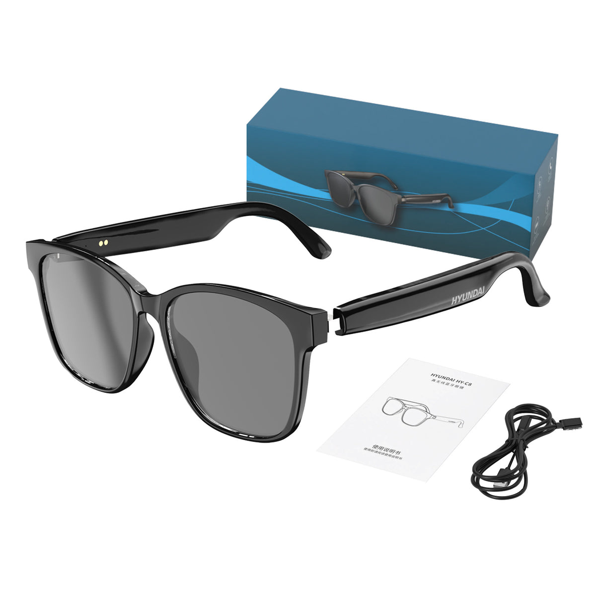AI Translation Bluetooth Glasses with Open-Ear Audio