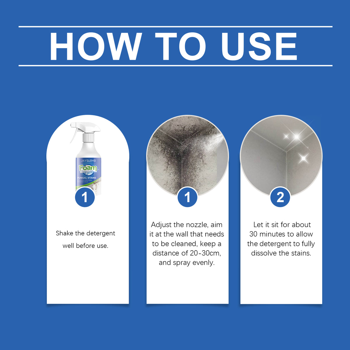 Stain Removal Foam Cleaner for Moldy Bathroom Tiles