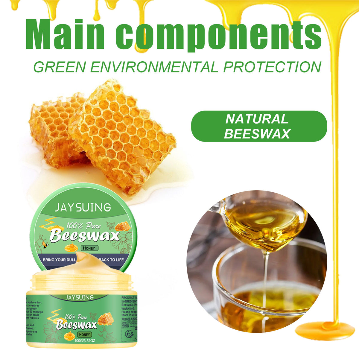 Wood Scratch Repair Beeswax for Dull Furniture Care