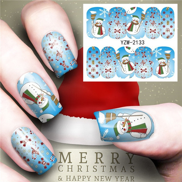 Christmas Water Nail Stickers for Easy Holiday Art