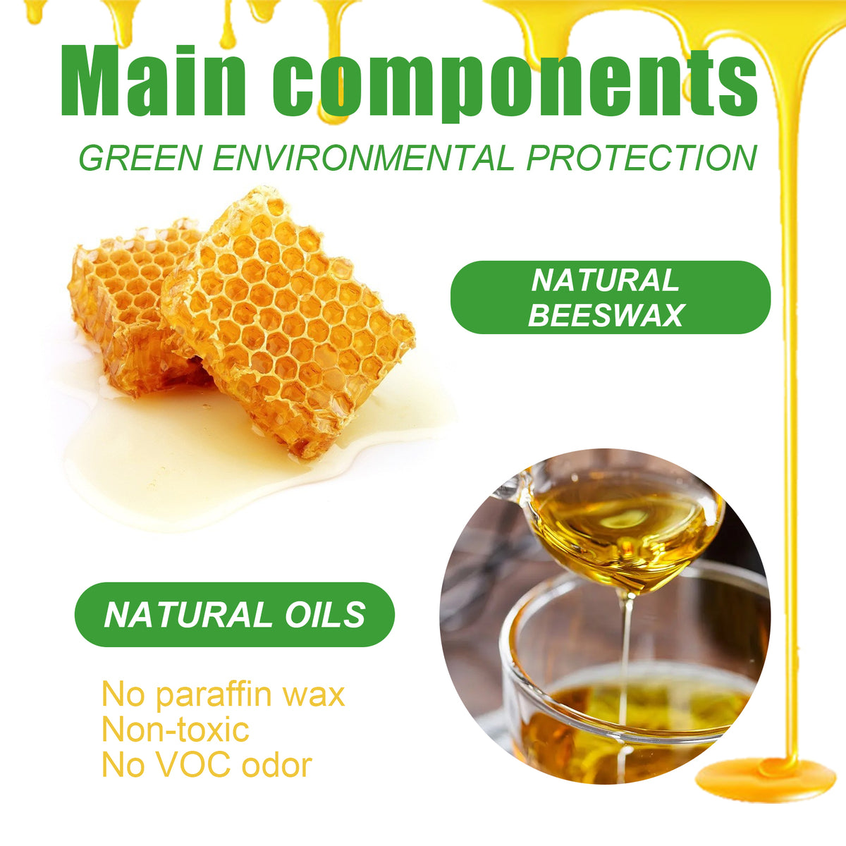 Wood Scratch Repair Beeswax for Furniture & Floors