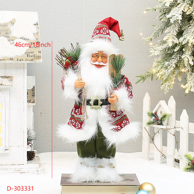 18-Inch Santa Christmas Decoration for Cozy Holiday Charm