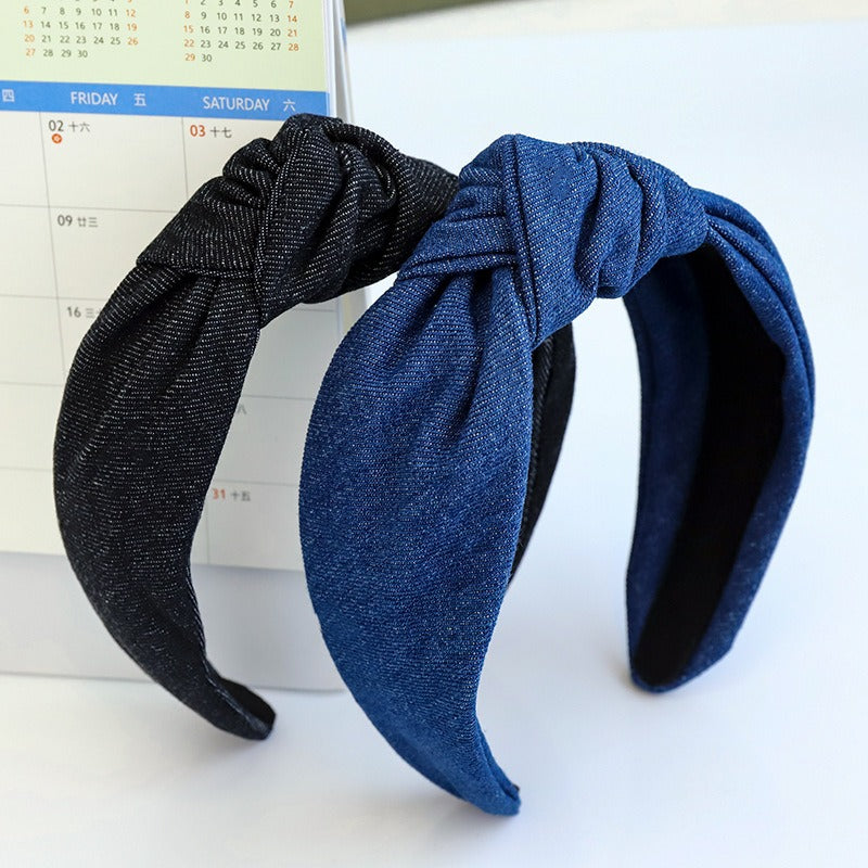 Denim Knot Headband for Effortless Everyday Styling