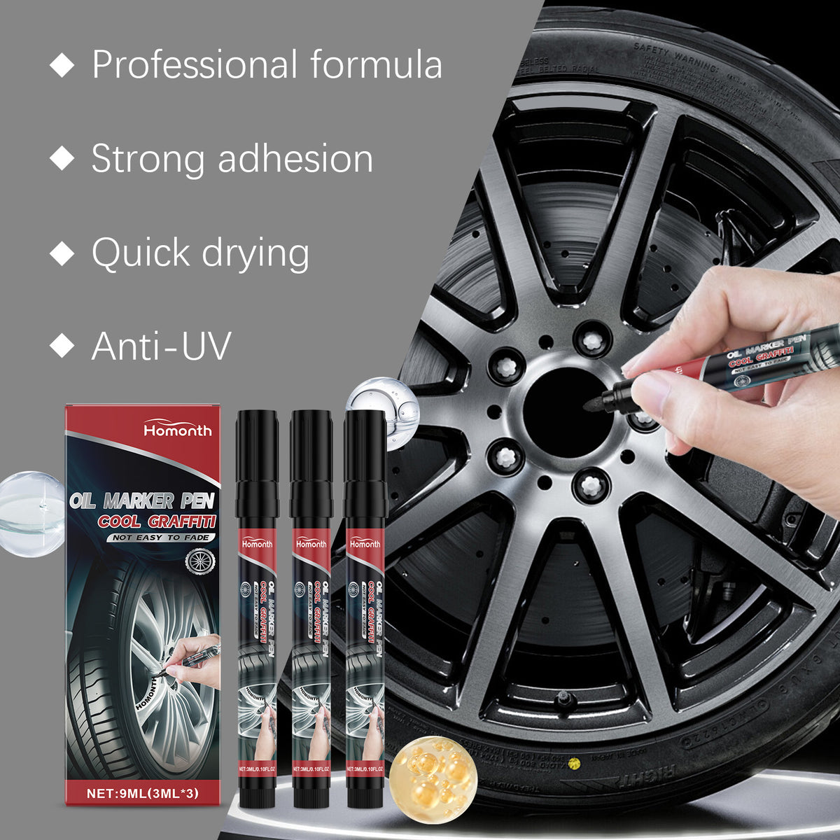 Tire Paint Marker Pens for Bold Custom Wheel Lettering