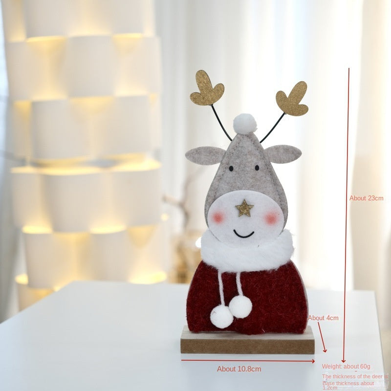 Wooden Felt Deer Trio – Christmas Window Display Decor