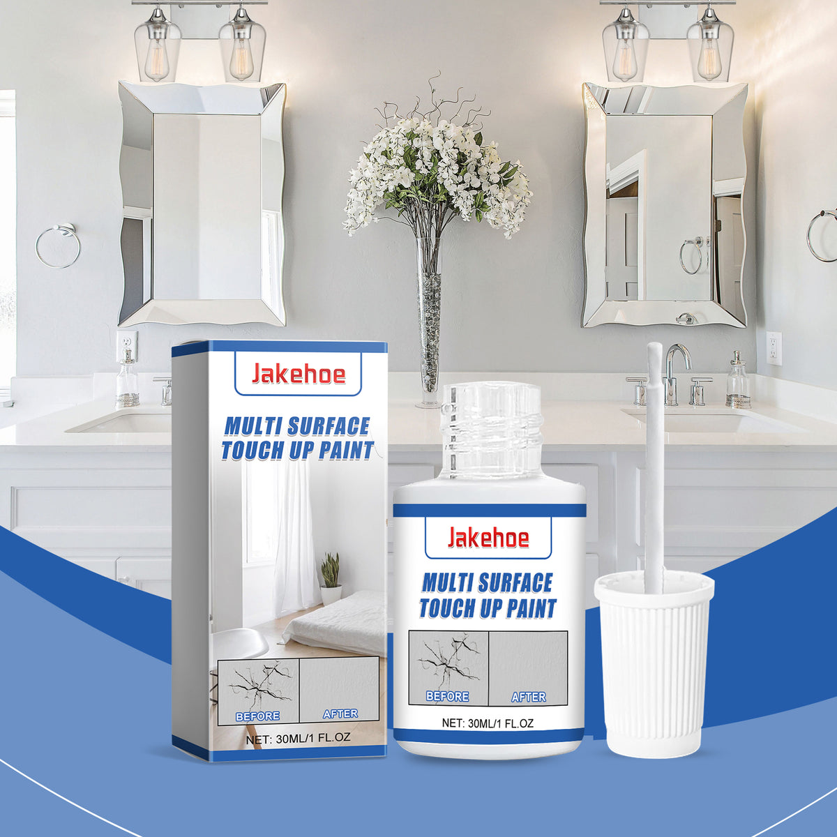 White Wall Touch-Up Paint For Quick Surface Repairs