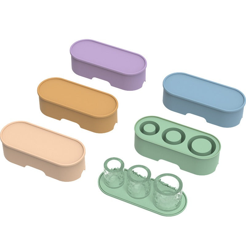 Silicone Ice Grid Mold with Lid and Box, 3 Sizes