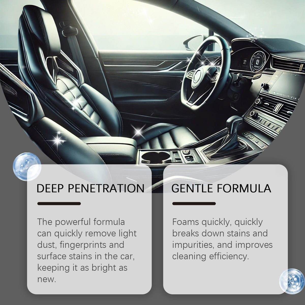 Car Interior Cleaner for Fast, Deep Foam Cleaning Routine