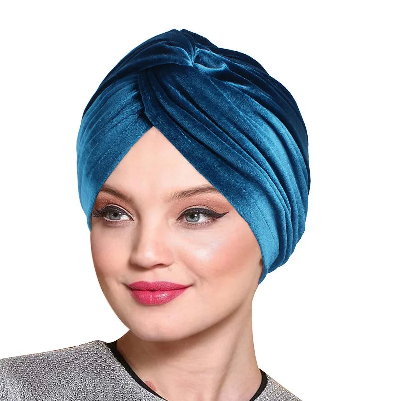 Velvet Turban Headband for Instant Elegant Coverage