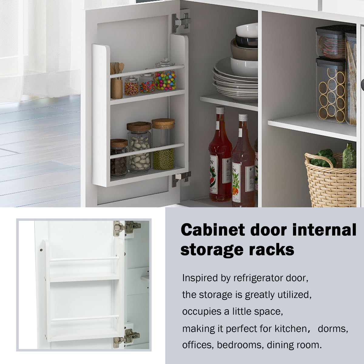 Rubber Wood Kitchen Island Cart with Drop Leaf Extensions