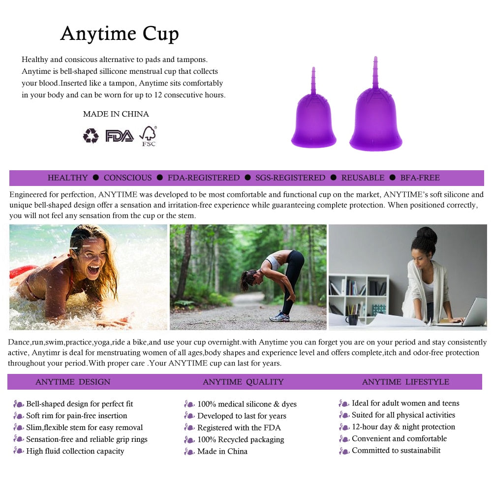 Reusable Medical‑Grade Menstrual Cup — Zero Sensation